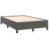 Cama Box Spring Colchón Y Led Terciopelo Gris Oscuro 120x190 Cm