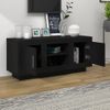 Mueble De Tv Madera Contrachapada Negro 102x35x45 Cm