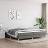 Estructura De Cama Box Spring Tela Gris Oscuro 200x200 Cm