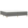 Estructura De Cama Box Spring Tela Gris Oscuro 200x200 Cm