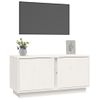 Mueble De Tv Madera Maciza De Pino Blanco 80x35x40,5 Cm