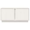 Mueble De Tv Madera Maciza De Pino Blanco 80x35x40,5 Cm