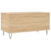 Mesa De Centro Madera Contrachapada Roble Sonoma 90x44,5x45 Cm