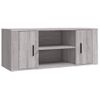 Mueble De Tv Madera Contrachapada Gris Sonoma 100x35x40 Cm