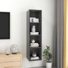 Mueble Tv Pared Madera Contrachapada Gris 37x37x142,5 Cm