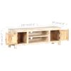 Mueble Para Tv De Madera Maciza De Acacia Rugosa 120x30x40 Cm