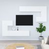 Mueble De Pared Para Tv Madera Contrachapada Blanco