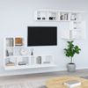 Mueble De Pared Para Tv Madera Contrachapada Blanco