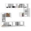 Mueble De Pared Para Tv Madera Contrachapada Blanco