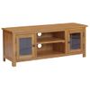 Mueble Para Tv Madera Maciza De Roble 110x35x44 Cm