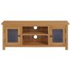 Mueble Para Tv Madera Maciza De Roble 110x35x44 Cm