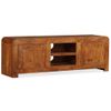 Mueble De Tv Madera Maciza Acabado Miel 120x30x40 Cm