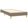 Cama Box Spring Con Colchón Led Tela Gris Taupe 100x200 Cm