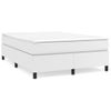 Estructura De Cama Box Spring Cuero Sintético Blanco 140x200 Cm