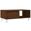 Mesa De Centro Madera Contrachapada Marrón Roble 90x50x36,5 Cm