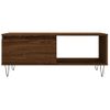 Mesa De Centro Madera Contrachapada Marrón Roble 90x50x36,5 Cm