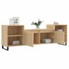 Mueble Para Tv Madera Contrachapada Roble Sonoma 160x35x55 Cm