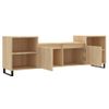 Mueble Para Tv Madera Contrachapada Roble Sonoma 160x35x55 Cm