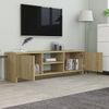 Mueble De Tv Madera Contrachapada Color Roble 120x30x37,5cm