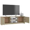 Mueble De Tv Madera Contrachapada Color Roble 120x30x37,5cm