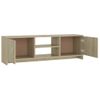 Mueble De Tv Madera Contrachapada Color Roble 120x30x37,5cm