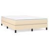 Estructura De Cama Box Spring Tela Color Crema 140x200 Cm