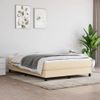 Estructura De Cama Box Spring Tela Color Crema 140x200 Cm