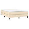 Estructura De Cama Box Spring Tela Color Crema 140x200 Cm