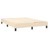 Estructura De Cama Box Spring Tela Color Crema 140x200 Cm