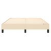 Estructura De Cama Box Spring Tela Color Crema 140x200 Cm