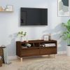 Mueble De Tv Madera Contrachapada Marrón Roble 100x34,5x44,5 Cm