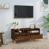 Mueble De Tv Madera Contrachapada Marrón Roble 100x34,5x44,5 Cm