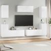 Set De Muebles Para Tv 7 Piezas Madera Contrachapada Blanco