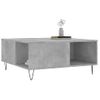 Mesa De Centro Madera Contrachapada Gris Hormigón 80x80x36,5 Cm