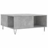 Mesa De Centro Madera Contrachapada Gris Hormigón 80x80x36,5 Cm