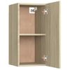 Mueble De Tv Madera Contrachapada Color Roble 30,5x30x60 Cm