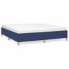 Estructura De Cama Box Spring Tela Azul 160x200 Cm