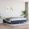 Estructura De Cama Box Spring Tela Azul 160x200 Cm