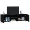 Mueble Para Tv Madera De Ingeniería Negro 150x30x50 Cm