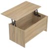 Mesa De Centro Madera Contrachapada Sonoma 102x55,5x52,5 Cm