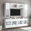 Muebles De Pared De Tv Con Luces Led 6 Piezas Blanco