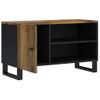 Mueble De Tv Madera Mango Y Madera Contrachapada 80x33x46 Cm