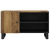 Mueble De Tv Madera Mango Y Madera Contrachapada 80x33x46 Cm