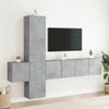 Muebles De Tv De Pared 5 Piezas Madera Ingeniería Gris Hormigón