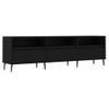 Mueble De Tv Madera Contrachapada Negro 150x30x44,5 Cm