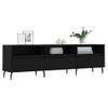 Mueble De Tv Madera Contrachapada Negro 150x30x44,5 Cm