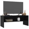 Mueble Para Tv Madera Contrachapada Negro100x40x40 Cm