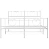 Estructura Cama Metal Con Cabecero Y Estribo Blanco 150x200 Cm