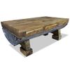 Mesa De Centro De Madera Maciza Reciclada 90x50x35 Cm