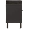 Mueble De Tv Madera Maciza De Mango Negro 80x31x46 Cm